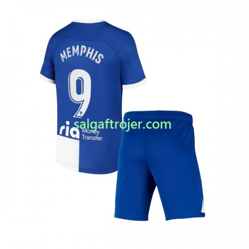 Atlético Madrid Memphis 9 120 Fodboldtrøjer Anniversary Børn Hjemmebanesæt 2022/23 Kort ærmer Atlético Madrid Memphis 9 120 Fodboldtrøjer Anniversary Børn Hjemmebanesæt 2022/23 Kort ærmer